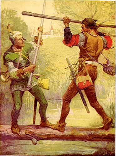 Louis Rhead Robin Hood and Little John China oil painting art